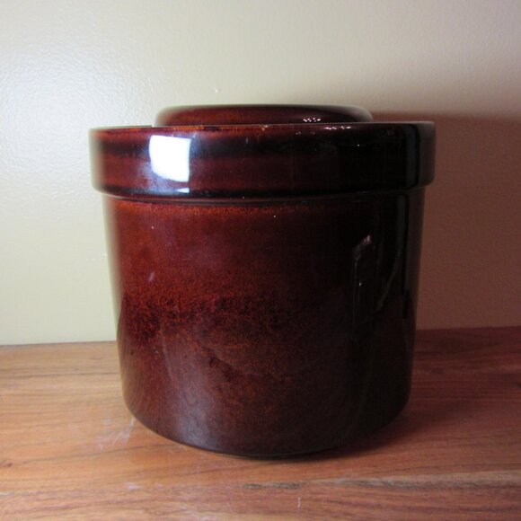 pfaltzgraff brown ceramic crock Canister & Lid Compatibles 509 3.5 quart (W3330)